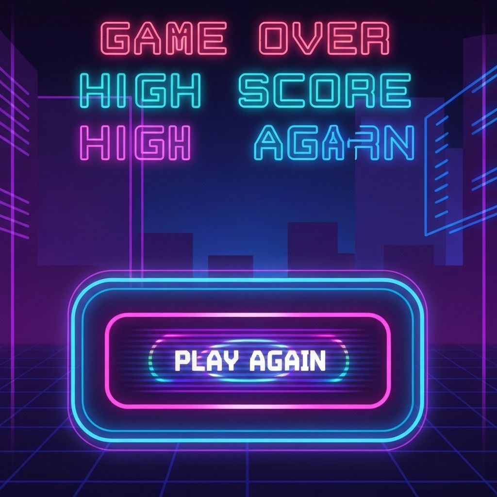 Dino Run - Neon Endless Runner - Farcaster Mini Apps screenshot